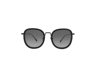 CHARLES & KEITH Recycled Acetate Metallic Rim Sunglasses "Black"
