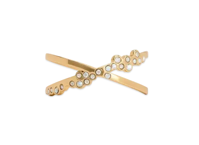 CHARLES & KEITH Reverie Crystal Crisscross Ring "Gold"