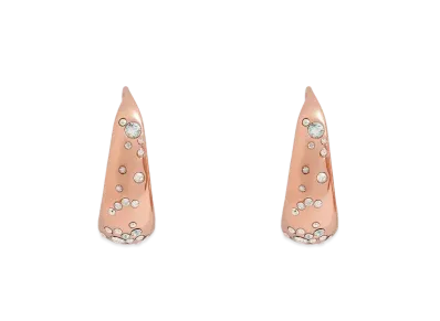 CHARLES & KEITH Reverie Crystal Dome Hoop Earrings "Rose Gold"