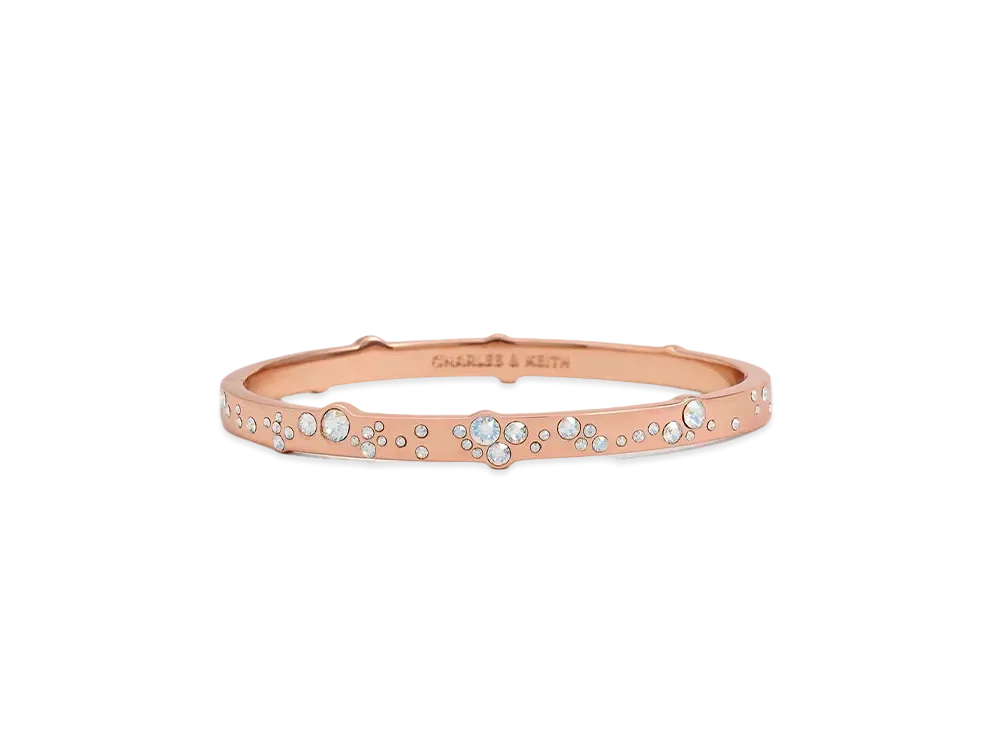 CHARLES & KEITH Reverie Crystal Bangle "Rose Gold"