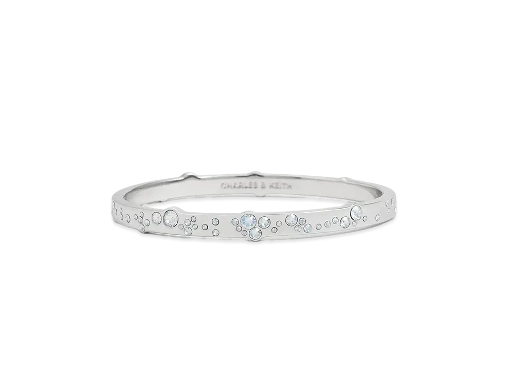 CHARLES & KEITH Reverie Crystal Bangle "Silver"