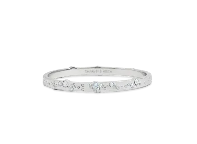 CHARLES & KEITH Reverie Crystal Bangle "Silver"