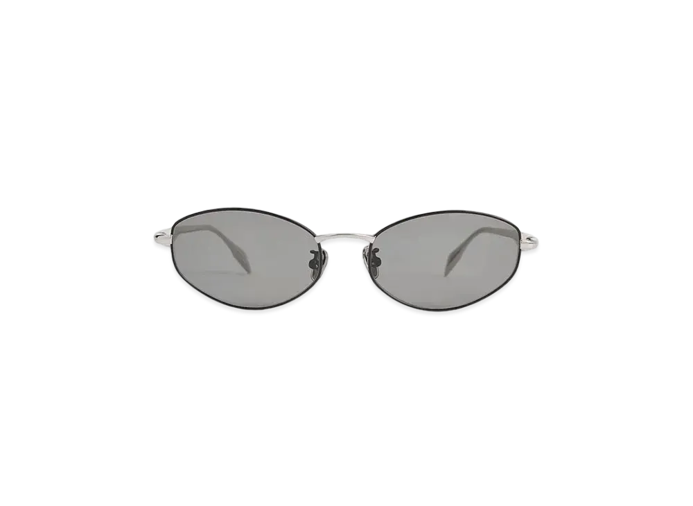 CHARLES & KEITH Crystal Accent Oval Sunglasses "Noir"