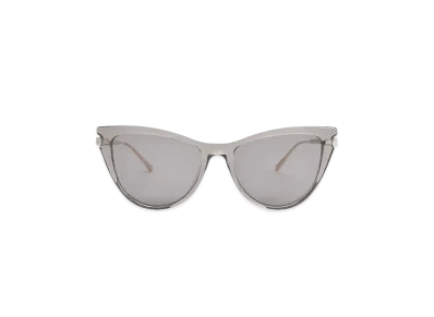 CHARLES & KEITH Recycled Acetate Angular Cat-Eye Sunglasses "Grey"