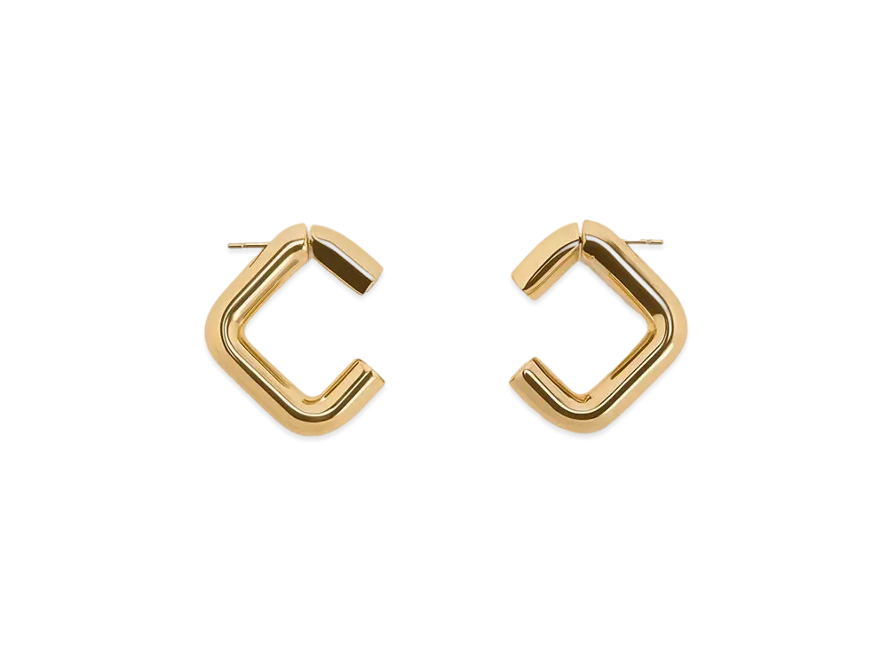 CHARLES & KEITH Angular Hoop Earrings "Gold"