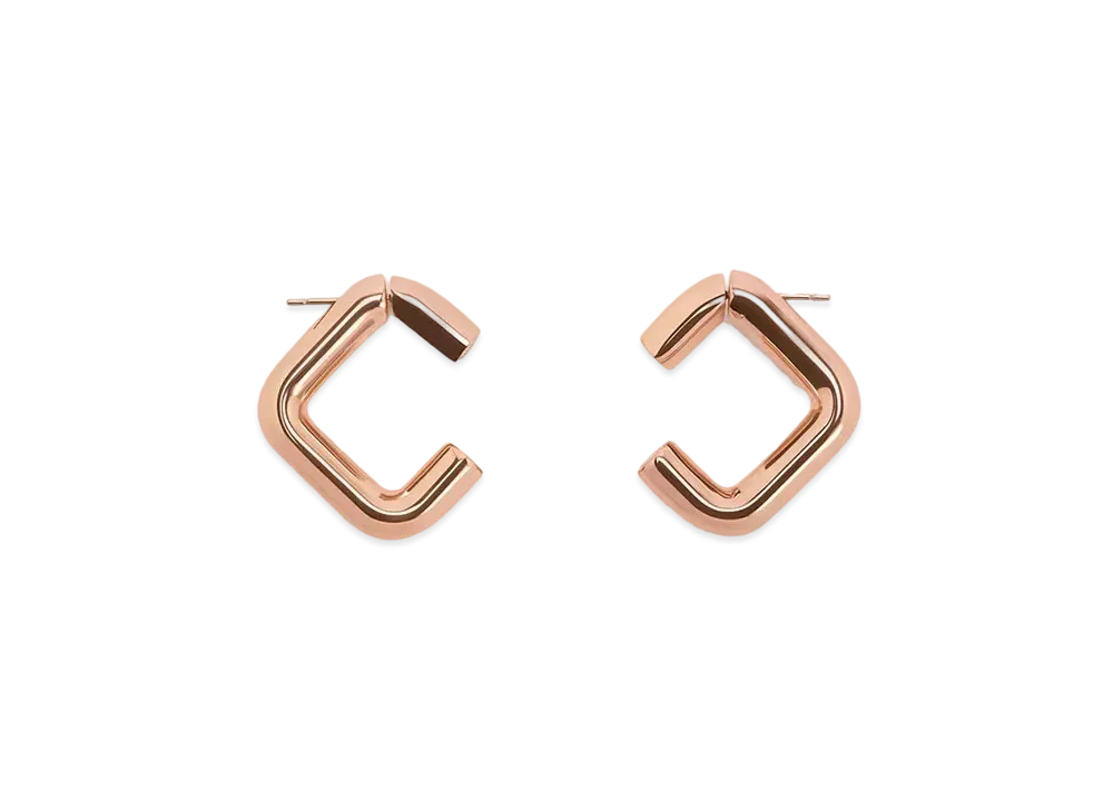 CHARLES & KEITH Angular Hoop Earrings "RoseGold"