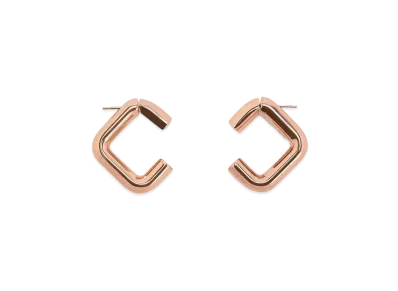 CHARLES & KEITH Angular Hoop Earrings "RoseGold"