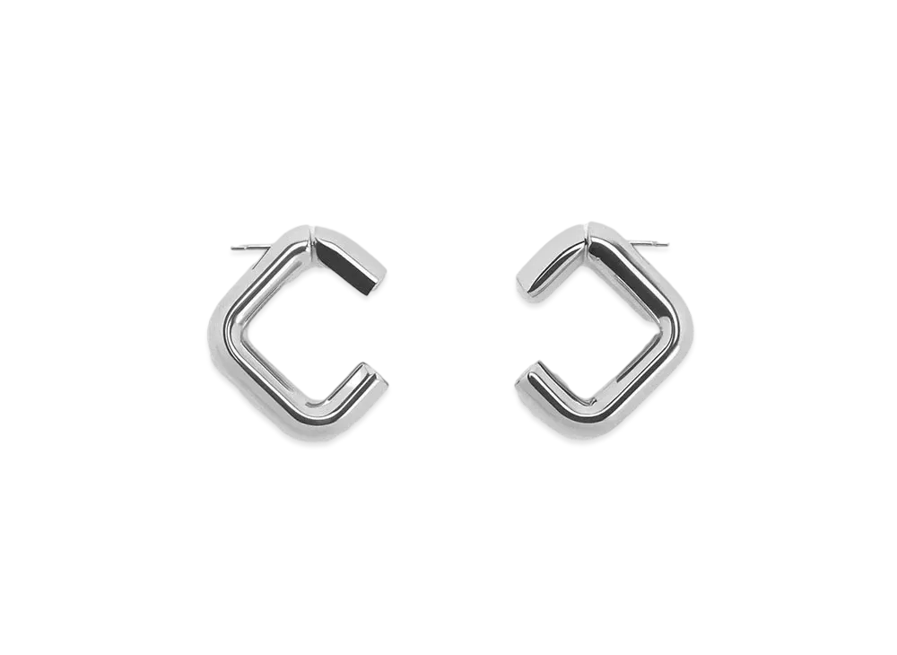 CHARLES & KEITH Angular Hoop Earrings "Silver"
