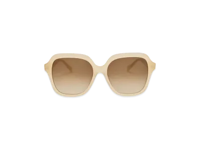 CHARLES & KEITH Recycled Acetate Wide Square Sunglasses "Butter"