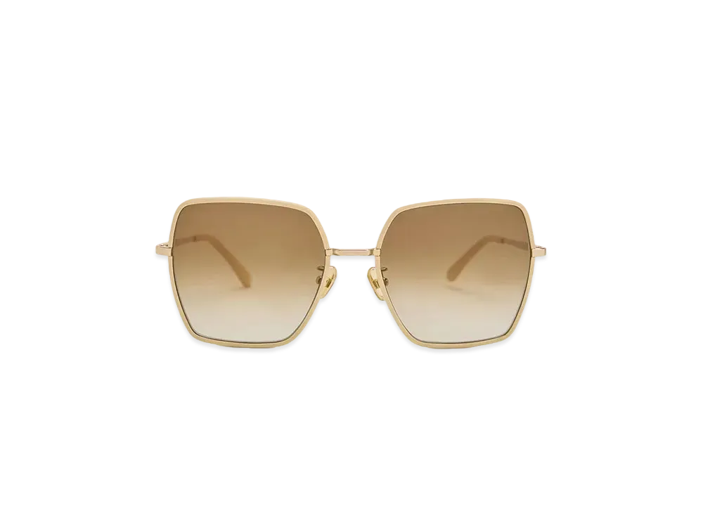 CHARLES & KEITH Recycled Acetate Tin-Rim Wide Square Sunglasses "Cream"