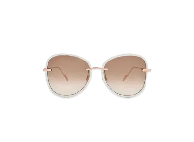 CHARLES & KEITH Blade-Rim Butterfly Sunglasses "Cream"