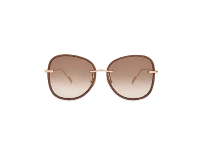 CHARLES & KEITH Blade-Rim Butterfly Sunglasses "Chocolate"
