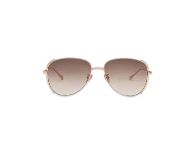 CHARLES & KEITH Gem-Embedded Wire-Frame Aviator Sunglasses "RoseGold"