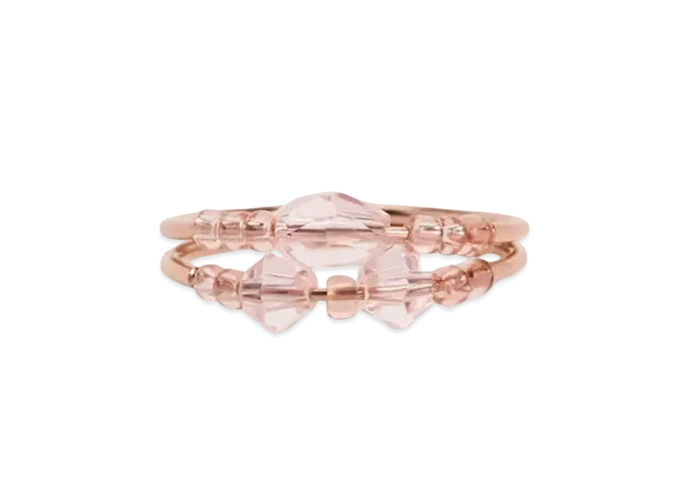 CHARLES & KEITH Luxem Beaded Tooling Set "RoseGold"