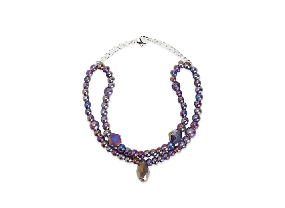 CHARLES & KEITH Luxem Multi-Beaded Bracelet "Silver"