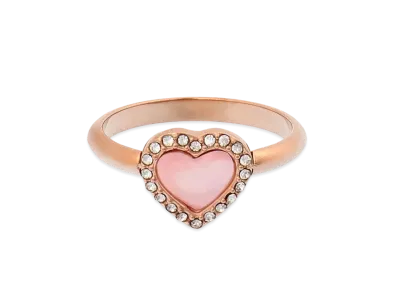 CHARLES & KEITH Annaliese Crystal Heart Stone Ring "RoseGold"