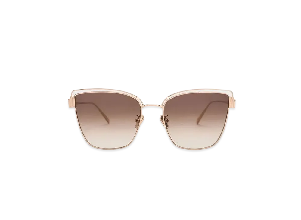 CHARLES & KEITH Wire-Frame Cat-Eye Sunglasses "RoseGold"