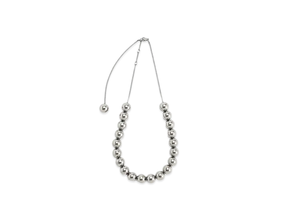 CHARLES & KEITH Metallic Beaded Necklace "Black"