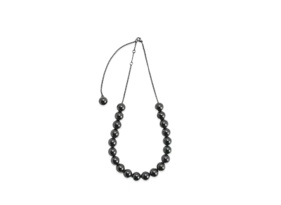 CHARLES & KEITH Metallic Beaded Necklace "Silver"