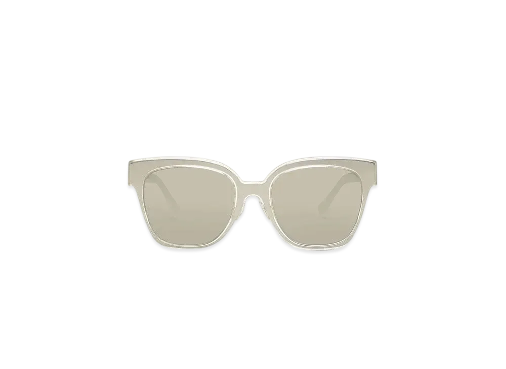 CHARLES & KEITH Metallic Square Sunglasses "Silver"