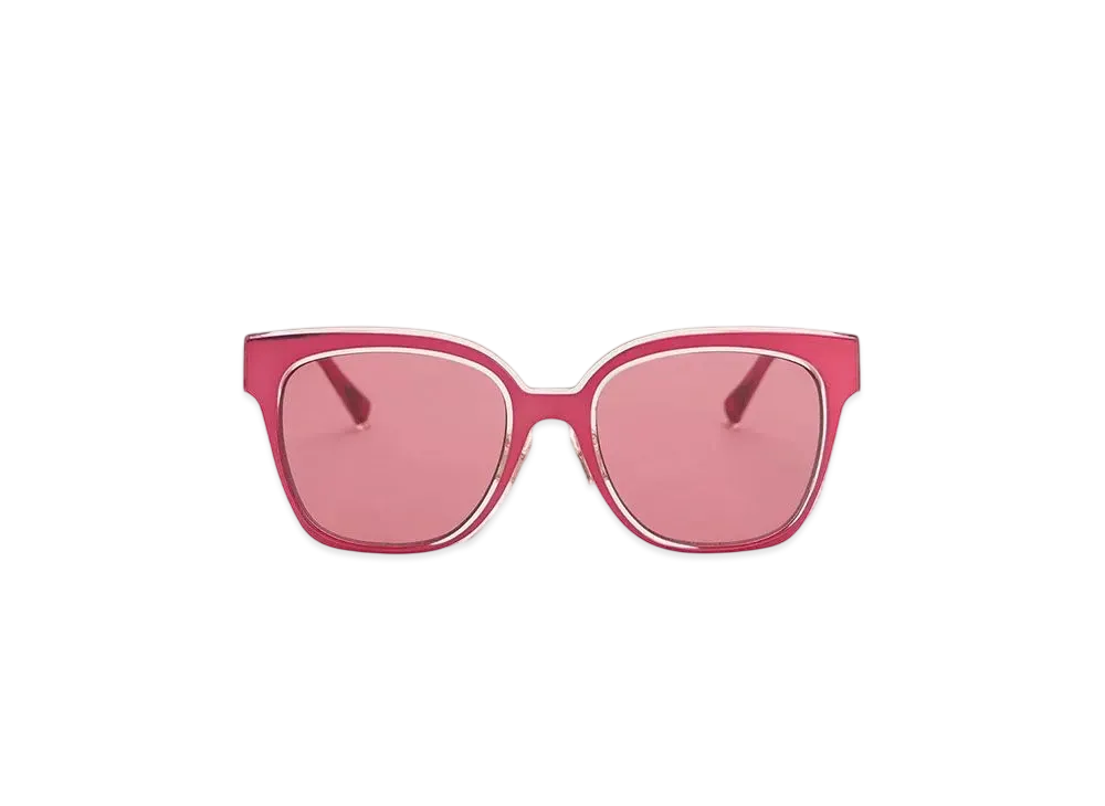 CHARLES & KEITH Metallic Square Sunglasses "Fuchsia"
