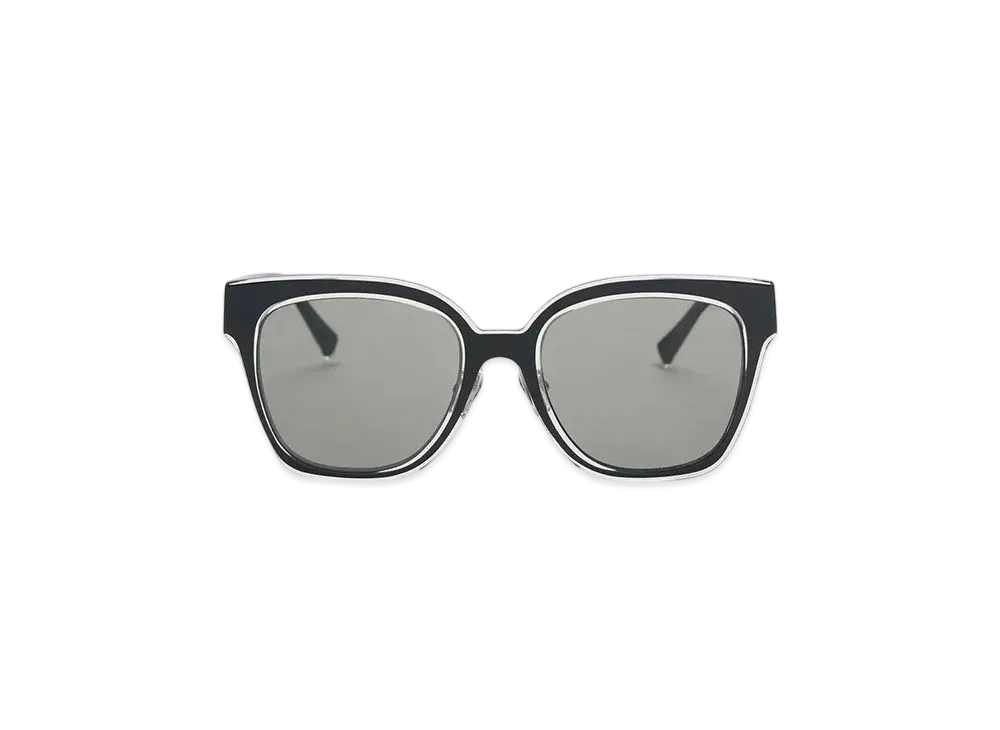CHARLES & KEITH Metallic Square Sunglasses "Black"