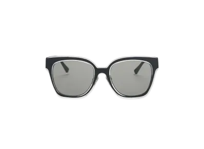 CHARLES & KEITH Metallic Square Sunglasses "Black"