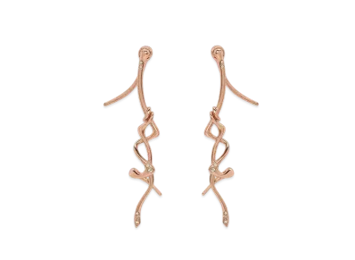 CHARLES & KEITH Sculpture Drop Earrings "RoseGold"