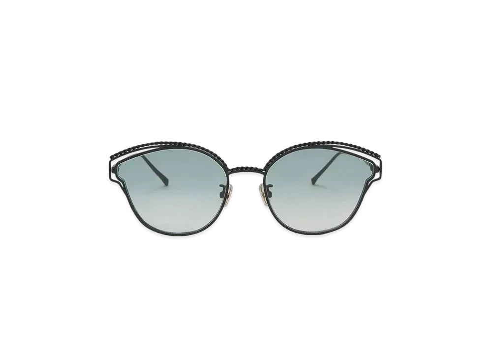 CHARLES & KEITH Braided Wire-Frame Cat-Eye Sunglasses "Gold"