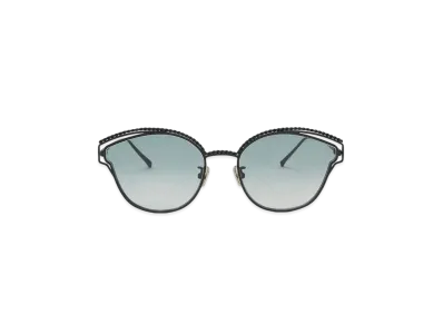 CHARLES & KEITH Braided Wire-Frame Cat-Eye Sunglasses "Gold"