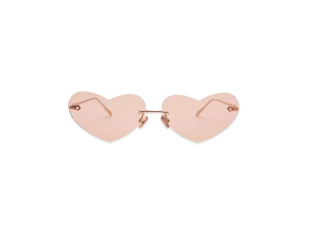 CHARLES & KEITH Heart-Shaped Cat-Eye Sunglasses "Pink"
