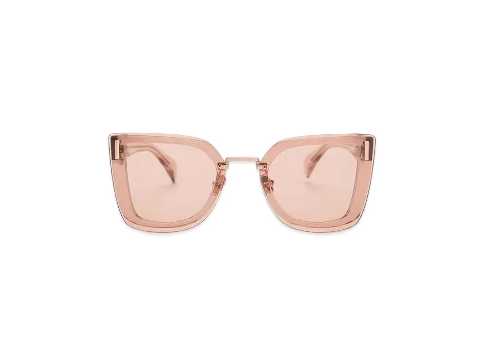CHARLES & KEITH Recycled Acetate Geometric Butterfly Sunglasses "Pink"