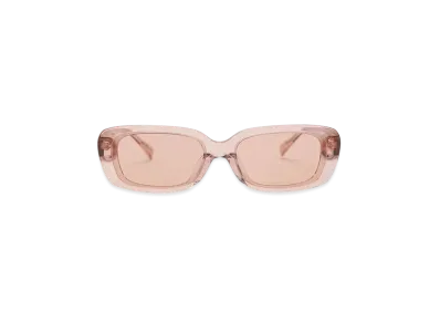 CHARLES & KEITH Rectangular Recycled Acetate Sunglasses "Pink"
