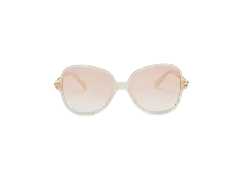 CHARLES & KEITH Chain-Link Oversized Butterfly Sunglasses "Cream"