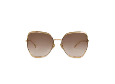 CHARLES & KEITH Blade Temple Butterfly Sunglasses "Gold"