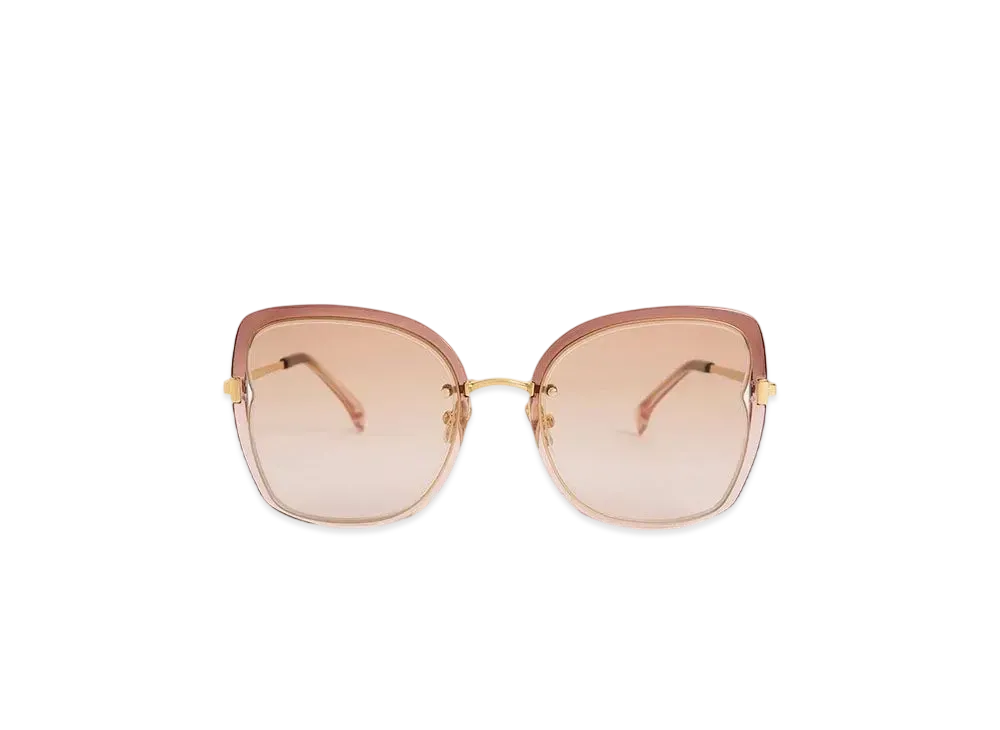 CHARLES & KEITH Nylon Wire Frame Butterfly Sunglasses "Brown"