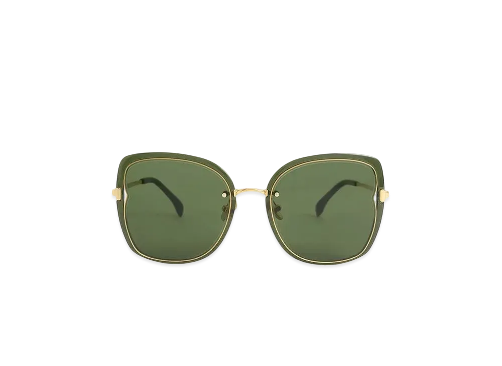 CHARLES & KEITH Nylon Wire Frame Butterfly Sunglasses "Green"