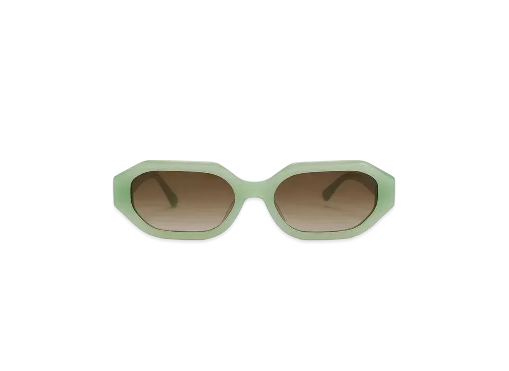 CHARLES & KEITH Gavine Recycled Acetate Oval Sunglasses "MintGreen"