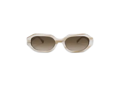 CHARLES & KEITH Gavine Recycled Acetate Oval Sunglasses "Cream"