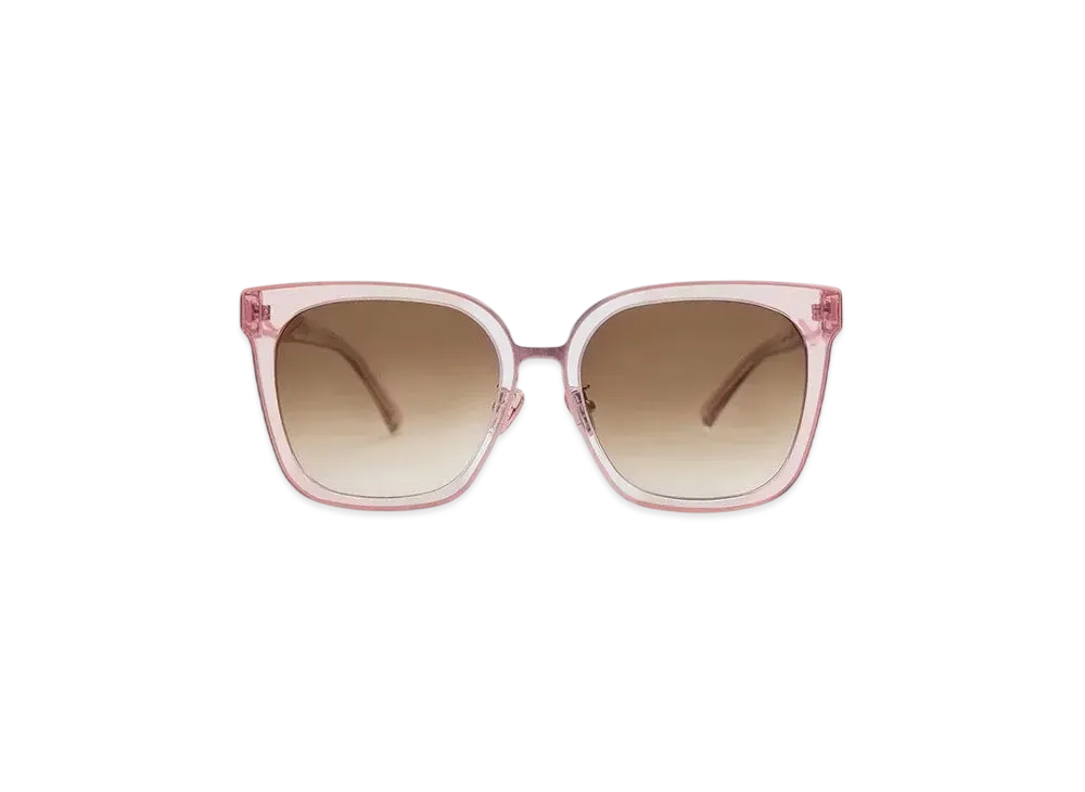 CHARLES & KEITH Open Wire Square Acetate Sunglasses "Pink"