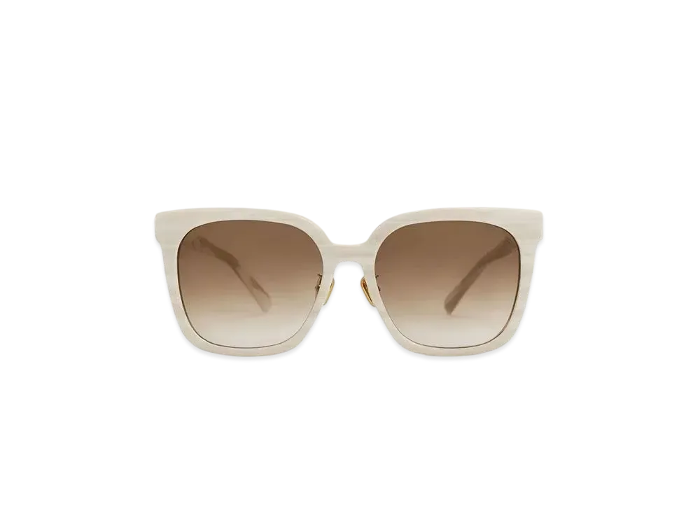 CHARLES & KEITH Open Wire Square Acetate Sunglasses "Cream"
