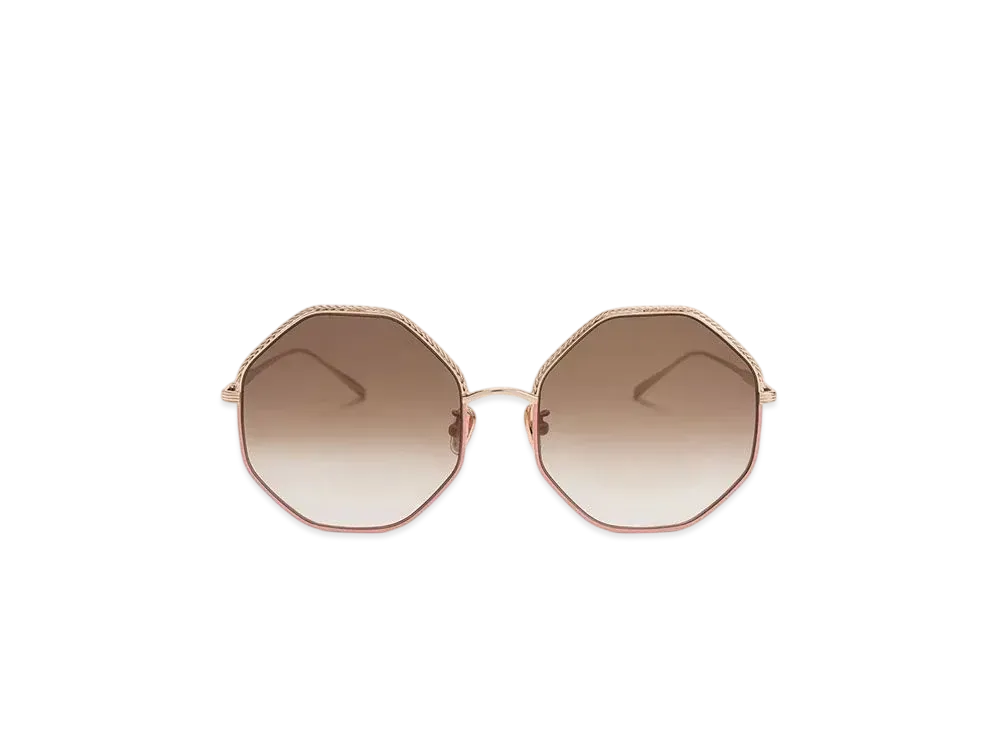 CHARLES & KEITH Hexagonal Wire Frame Sunglasses "Pink"