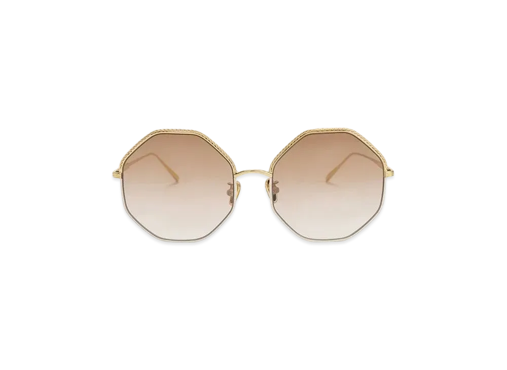 CHARLES & KEITH Hexagonal Wire Frame Sunglasses "Cream"