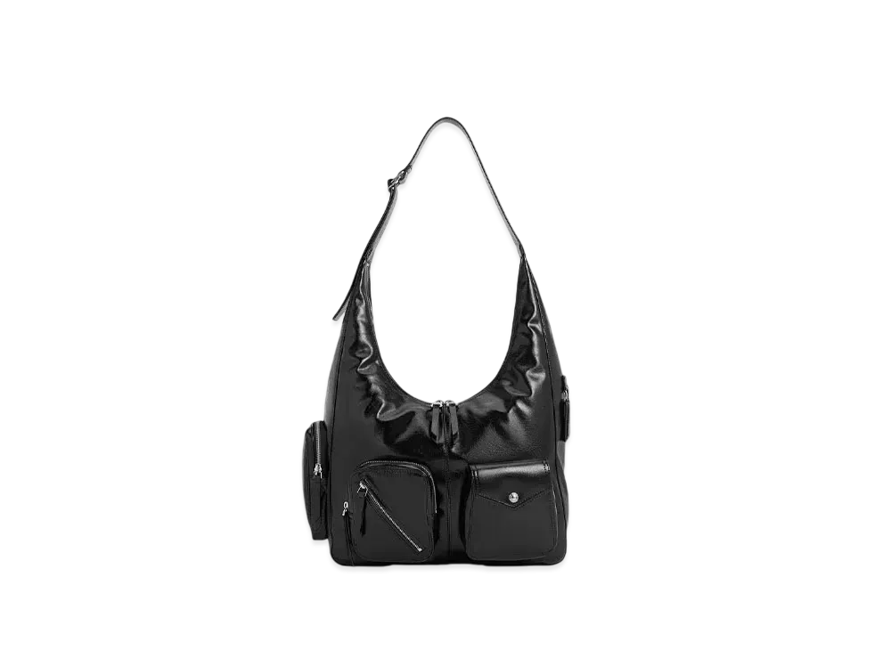 CHARLES & KEITH Toller Multi-Pocket Hobo Bag "Noir"