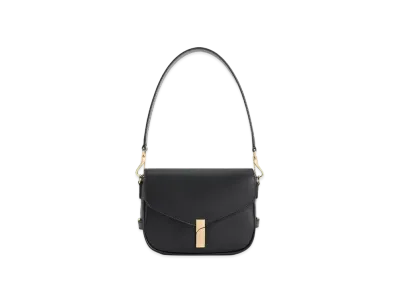 CHARLES & KEITH Aurelia Metallic Accent Saddle Bag "Black"