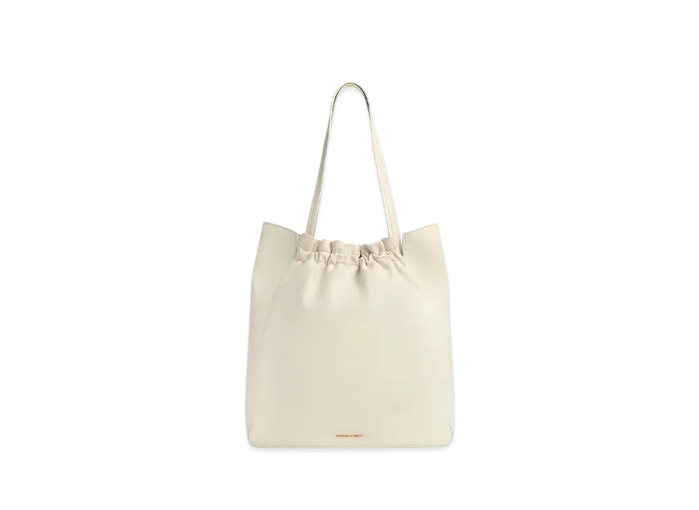 CHARLES & KEITH Brigitte Ruched Tote Bag "Cream"