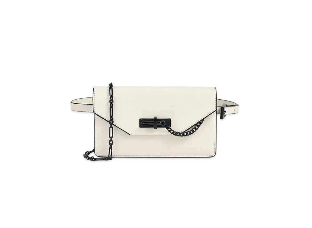 CHARLES & KEITH Samantha Envelope Chain Embellished Crossover Bag "Cream"
