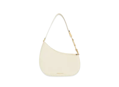 CHARLES & KEITH Asymmetric Shoulder Bag "Cream"