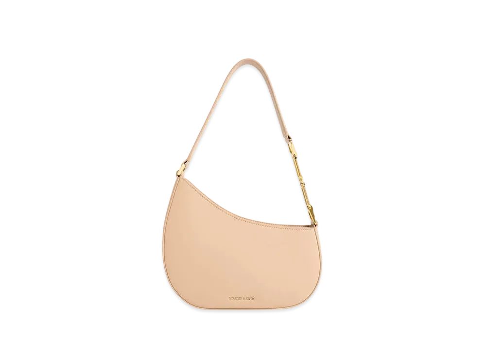 CHARLES & KEITH Asymmetric Shoulder Bag "Beige"