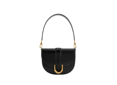 CHARLES & KEITH Gavine Leather Saddle Bag "Black"